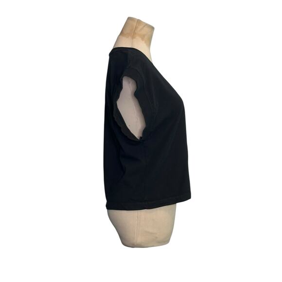 Zara black short sleeves V neck top size XS - Picture 12 of 14